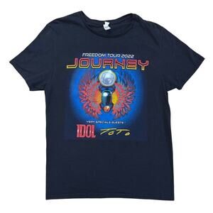 Journey Freedom Tour 2022 Billy Idol Toto black rock tour shirt Size Medium